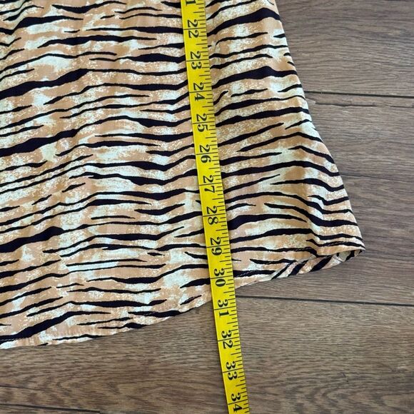 Faithfull The Brand Womens Animal Print Rayon Ira Mini Dress Brown Tan Medium - Picture 16 of 16